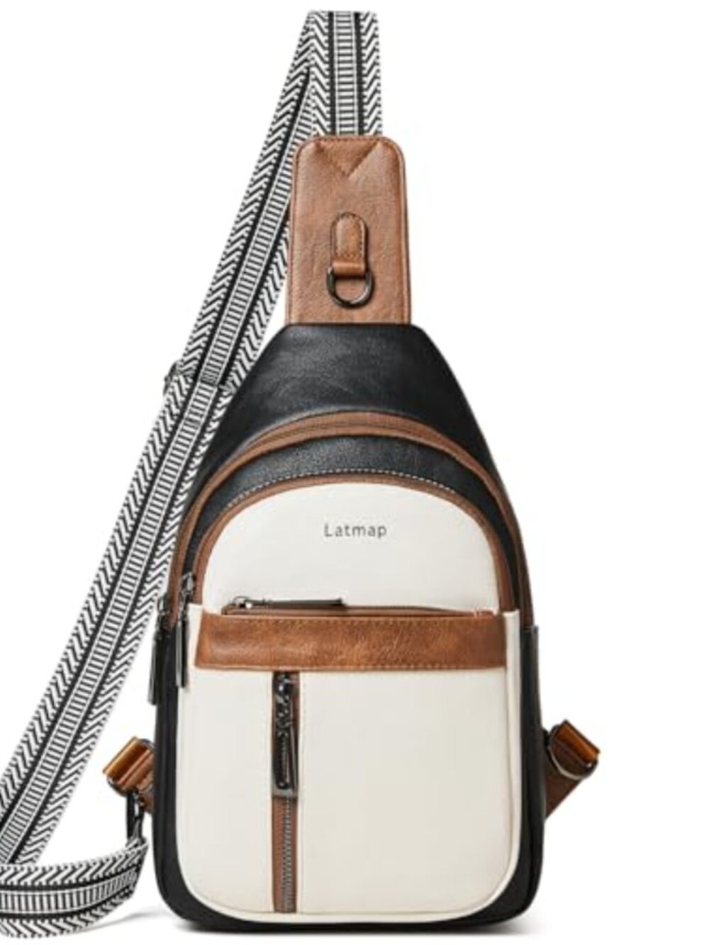 Large Sling Bag Women Men Crossbody Fanny Pack PU Leather Travel Shoulder Belt